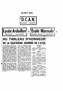 ECOLE DE LA DCAN SAISON 1961 62 N0009